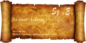 Sziber Edina névjegykártya