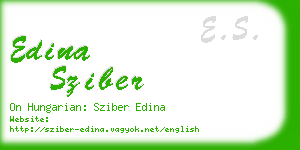 edina sziber business card